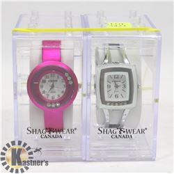 LOT OF 2 NEW SHAGWEAR WATCHES