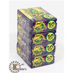 4 NEW BOXES OF BANG! POPS / 50 PER