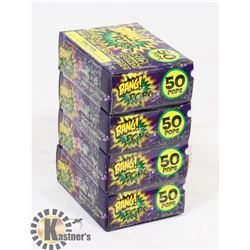 4 NEW BOXES OF BANG! POPS / 50 PER
