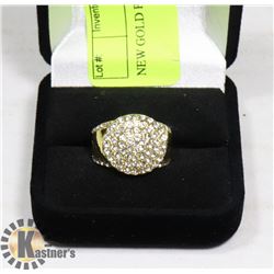 NEW GOLD PLATED RING SZ 8