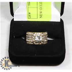 NEW GOLD PLATED RING SZ 7