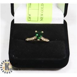 NEW GOLD PLATED RING SZ 7