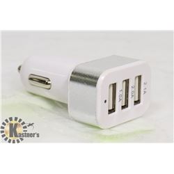 3 PORT USB CAR CHARGER.