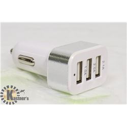 3 PORT USB CAR CHARGER.