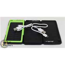 LOT OF 3 EDDIE BAUER SOLAR POWER BANKS 6000MAH