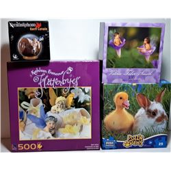 21)  LOT OF 4 FACTORY SEALED PUZZLES