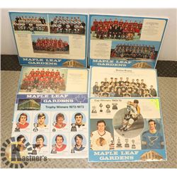 LOT OF 5 VINTAGE 70'S HOCKEY PICTURES ON