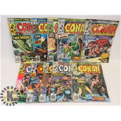 LOT OF TEN 35 CENT CONAN COMICS.