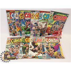 LOT OF TEN 30 CENT CONAN COMICS.