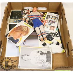 FLAT OF VARIOUS WAYNE GRETZKY COLLECTABLES