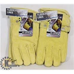 2 PAIR OF WORK HORSE ALL LEATHER PREMIUM COW GRAIN