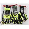 Image 1 : 3 PAIRS OF BDG HIGH-VIZ CUT RESISTANT IMPACT