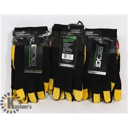 3 PAIRS OF BOB DALE GOATSKIN PERFORMANCE SIZE XL