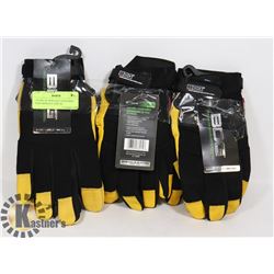 3 PAIRS OF BOB DALE GOATSKIN PERFORMANCE SIZE XL