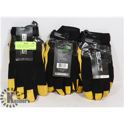 3 PAIRS OF BOB DALE GOATSKIN PERFORMANCE SIZE XL