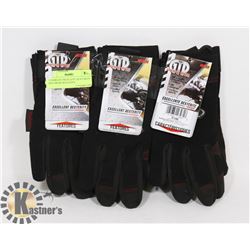 3 PAIRS OF EXCELLENT DEXTERITY SIZE MEDIUM GLOVES