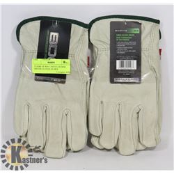 2 PAIRS OF BDG LINED LEATHER DRIVER GLOVES SZ MED