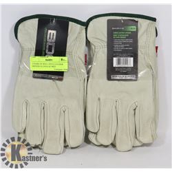 2 PAIRS OF BDG LINED LEATHER DRIVER GLOVES SZ MED