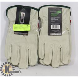 2 PAIRS OF BDG LINED LEATHER DRIVER GLOVES SZ MED