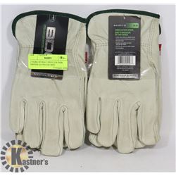 2 PAIRS OF BDG LINED LEATHER DRIVER GLOVES SZ MED