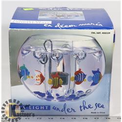 NEW UNDER THE SEA BOWL, TEA LIGHTS, 6 FLOATING