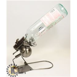 METAL WINE BOTTLE HOLDER,REINDEER,NEW