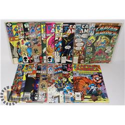 LOT OF 18 CAPTAIN AMERICA COMICS.