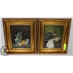SET OF 2 PETIT POINT WALL HANGINGS