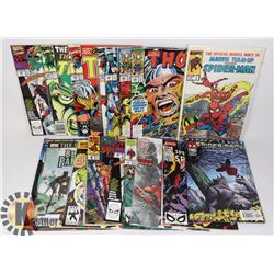 LOT OF 20 SPIDERMAN & THOR COMICS.