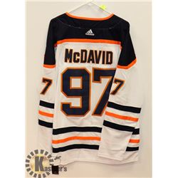 NEW XL OILERS AWAY JERSEY WHITE #97 MCDAVID.