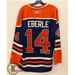JORDAN EBERLE SIGNED JERSEY EDMONTON OILERS PRO AM