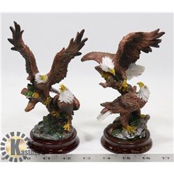 LOT OF 2 NEW EAGLE STATUES