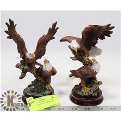 LOT OF 2 NEW EAGLE STATUES