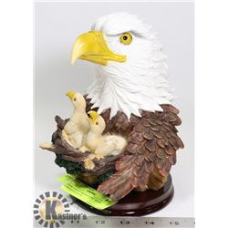 NEW EAGLE HEAD BUST  WITH CHICKS STATUE