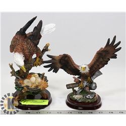 LOT OF 2 NEW EAGLE STATUES