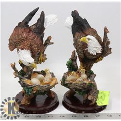 LOT OF 2 NEW EAGLE STATUES