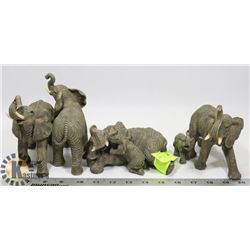 LOT OF 3 ASSORTED ELEPHANT STATUES