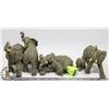 Image 1 : LOT OF 3 ASSORTED ELEPHANT STATUES