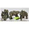 Image 1 : LOT OF 3 ASSORTED ELEPHANT STATUES