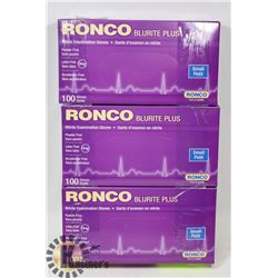 3 BOXES OF RONCO BLURITE PLUS NITRILE EXAMINATION