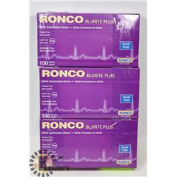 3 BOXES OF RONCO BLURITE PLUS NITRILE EXAMINATION
