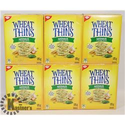 6 PKG OF CHRISTIE WHEAT THINS, SPINACH & ROASTED
