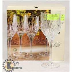 NEW 6 PC COURTNEY FINE CRYSTAL WINE GLASS