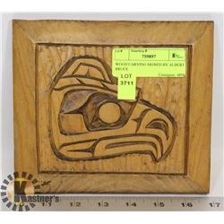 WOOD CARVING SIGNED BY ALBERT BRUCE