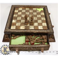 MAYAN CHESS MADE OF CAST STONE