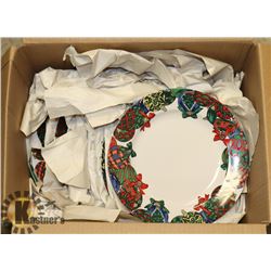 1 BOX OF HOLIDAY ELEGANCE PLATES 16LG + 8SM