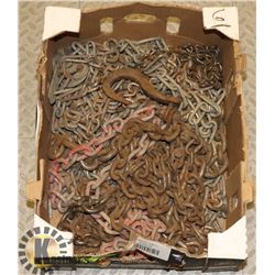 1 BOX OF USED CHAINS