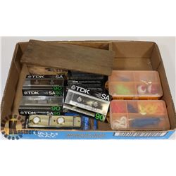 BOX OF MISCELLANEOUS ITEMS W/ SOME ANTIQUES