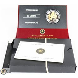 STERLING SILVER GOLDEN DAISY COIN