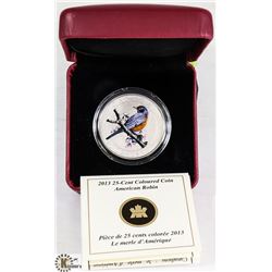 COLOURED COIN AMERICAN ROBIN